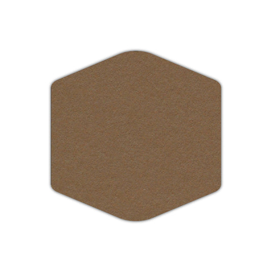 CMYK Print on Cappuccino Cardstock | Shape S4 | 2" x 2"