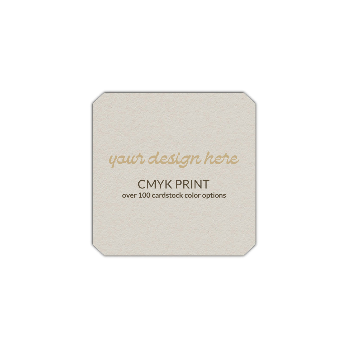 Shape S53 Diecut Card | CMYK Print | 5" x 5"