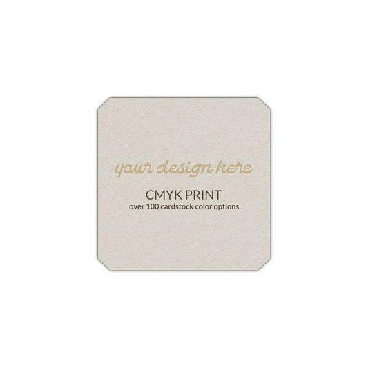 Shape S53 Diecut Card | CMYK Print | 2.5" x 2.5"