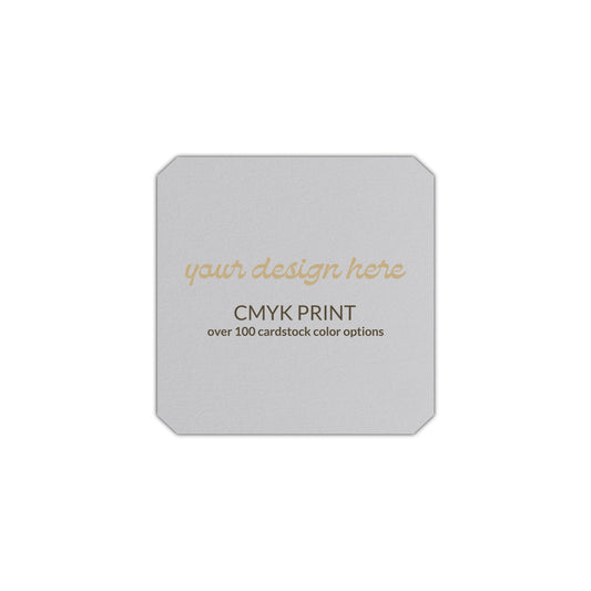 Shape S53 Diecut Card | CMYK Print | 2" x 2"