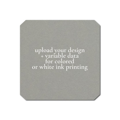 Individually Personalized Wedding Prints on Diecut Cardstock - Shape S53