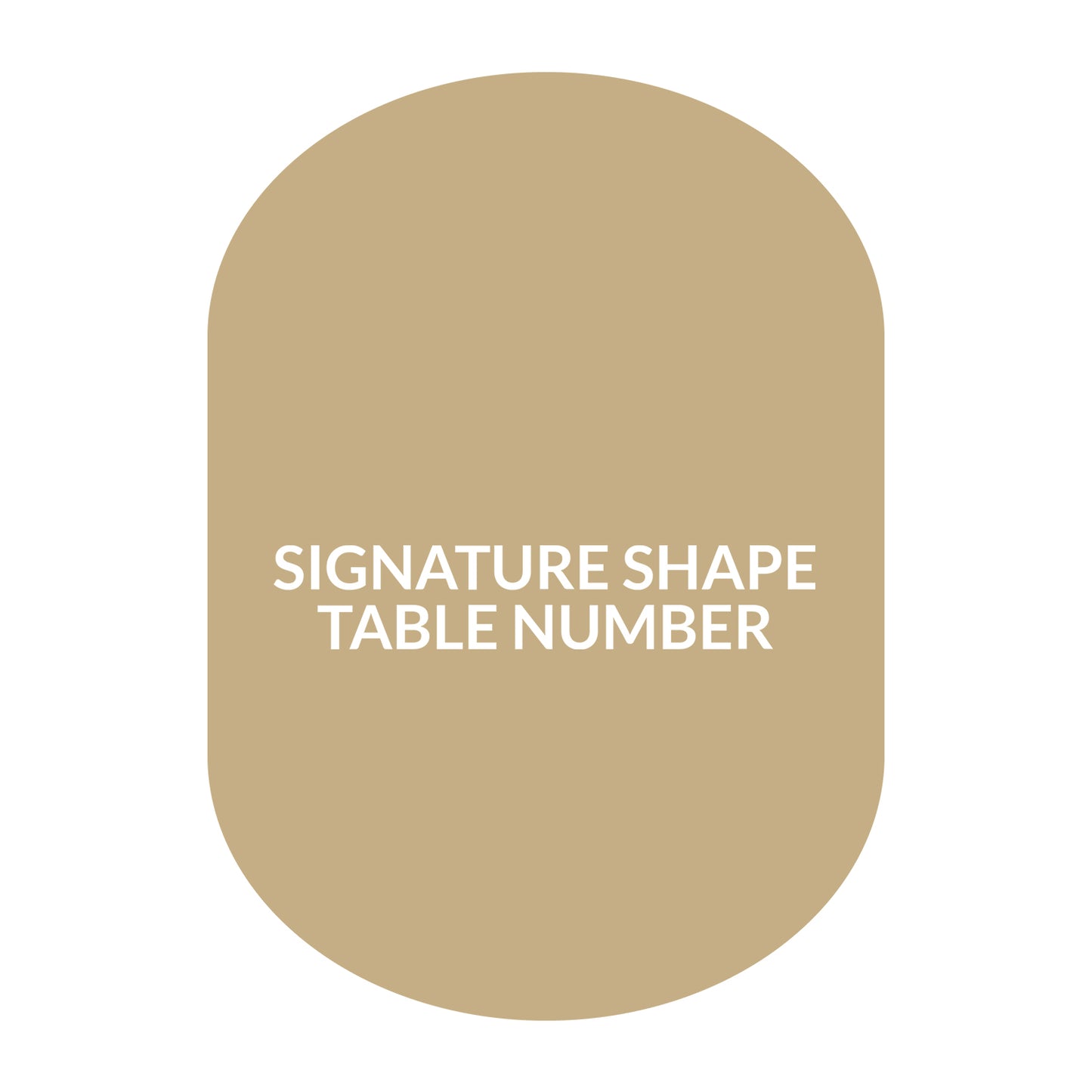 Full Color Print | Signature Shape | Custom Table Number - Shape S54