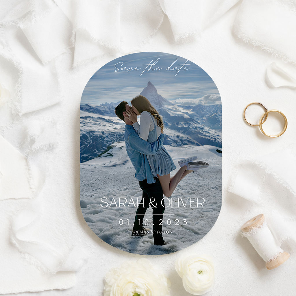 Personalized Wedding Cards | Fully Custom Print | Signature Shape S54