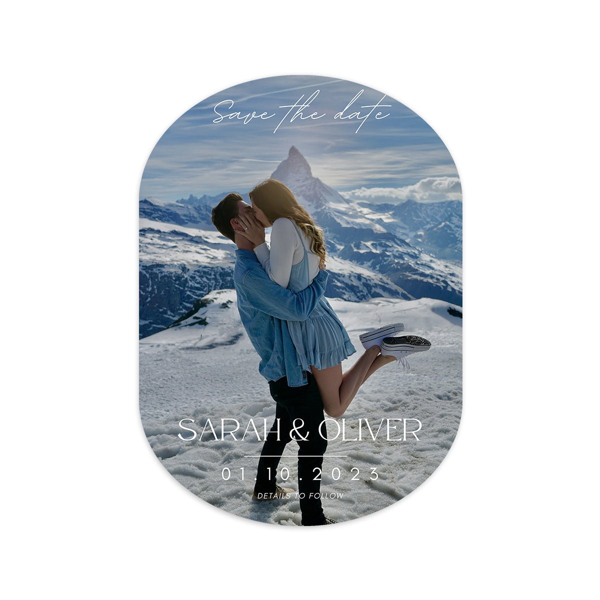 Personalized Wedding Cards | Fully Custom Print | Signature Shape S54
