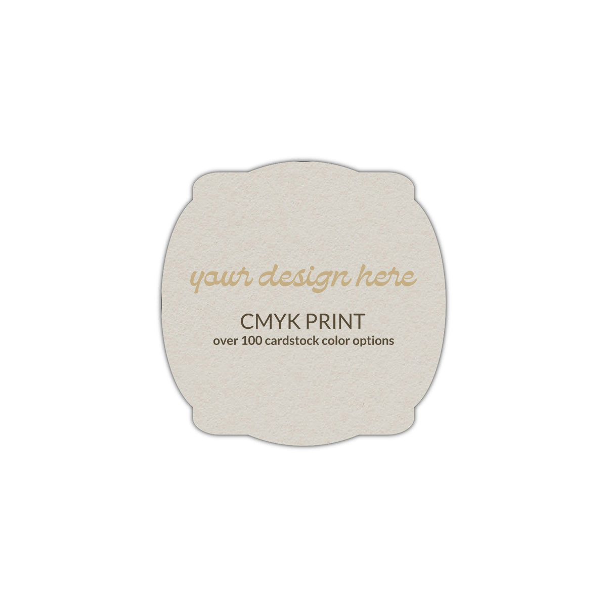 Shape S64 Diecut Card | CMYK Print | 5" x 5"