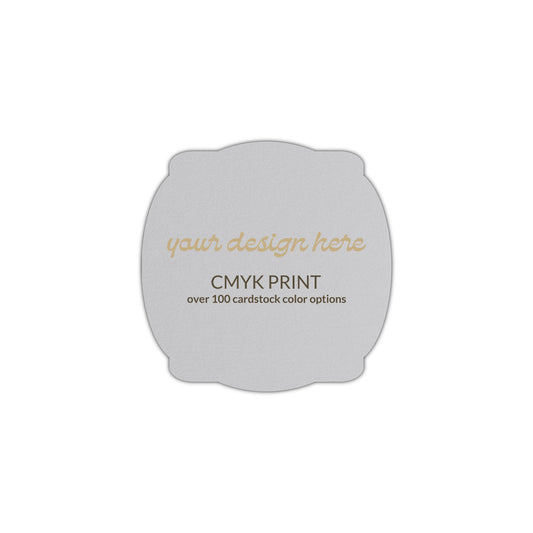 Shape S64 Diecut Card | CMYK Print | 2" x 2"