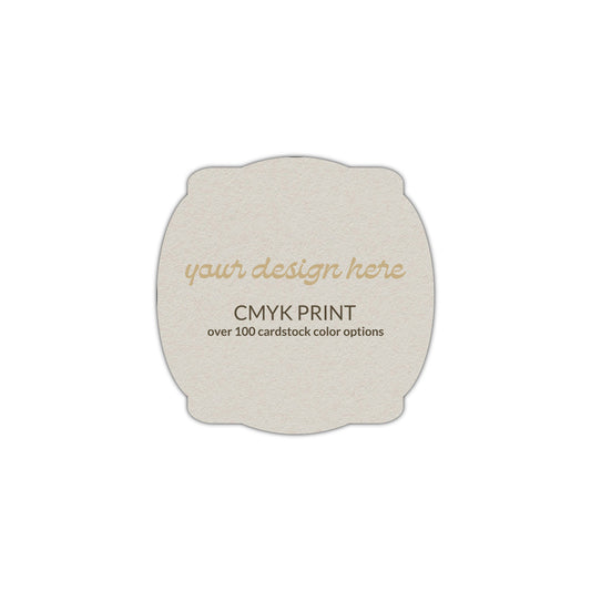 Shape S64 Diecut Card | CMYK Print | 2.5" x 2.5"