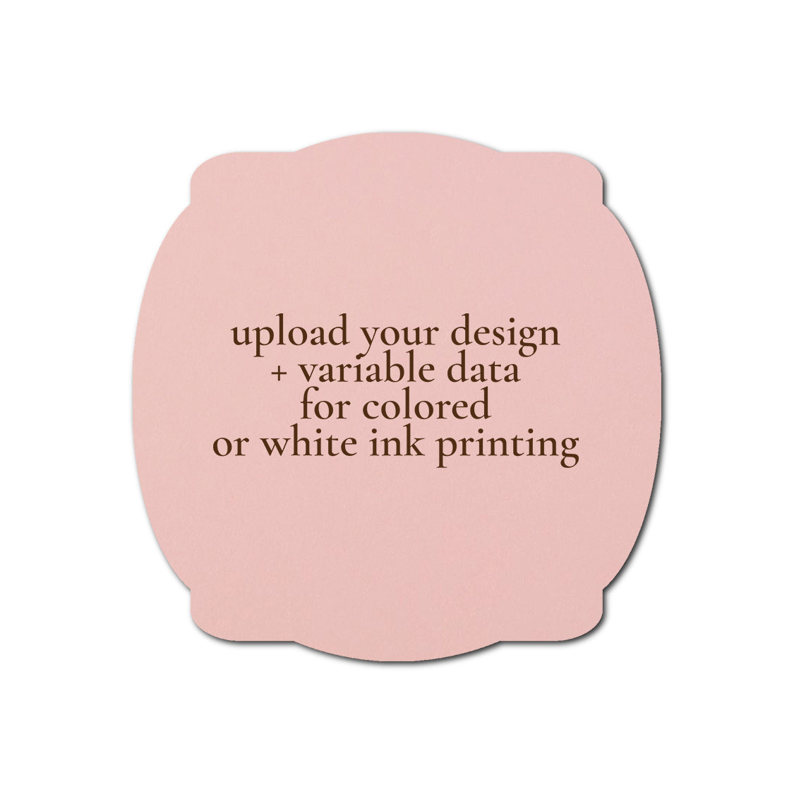 Individually Personalized Wedding Prints on Diecut Cardstock - Shape S64