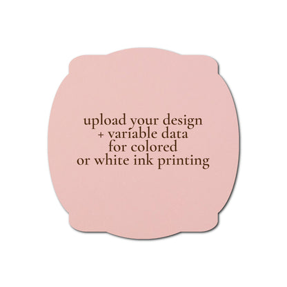 Individually Personalized Wedding Prints on Diecut Cardstock - Shape S64