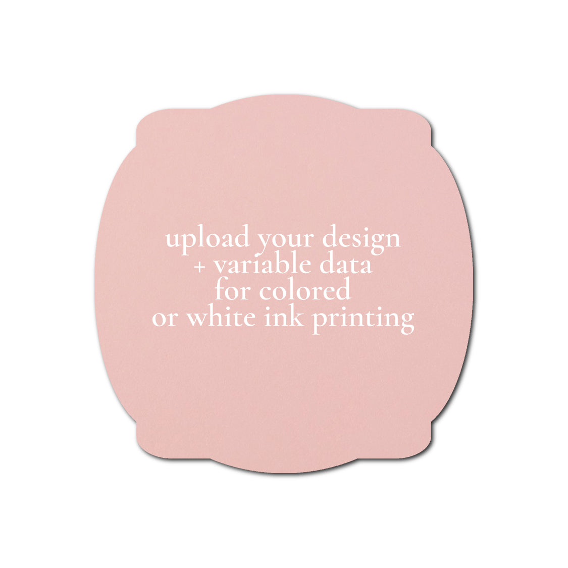 Individually Personalized Wedding Prints on Diecut Cardstock - Shape S64