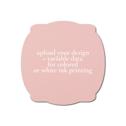 Individually Personalized Wedding Prints on Diecut Cardstock - Shape S64