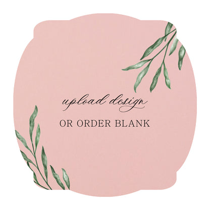 Custom Wedding Prints on Diecut Shaped Cardstock | Shape S64
