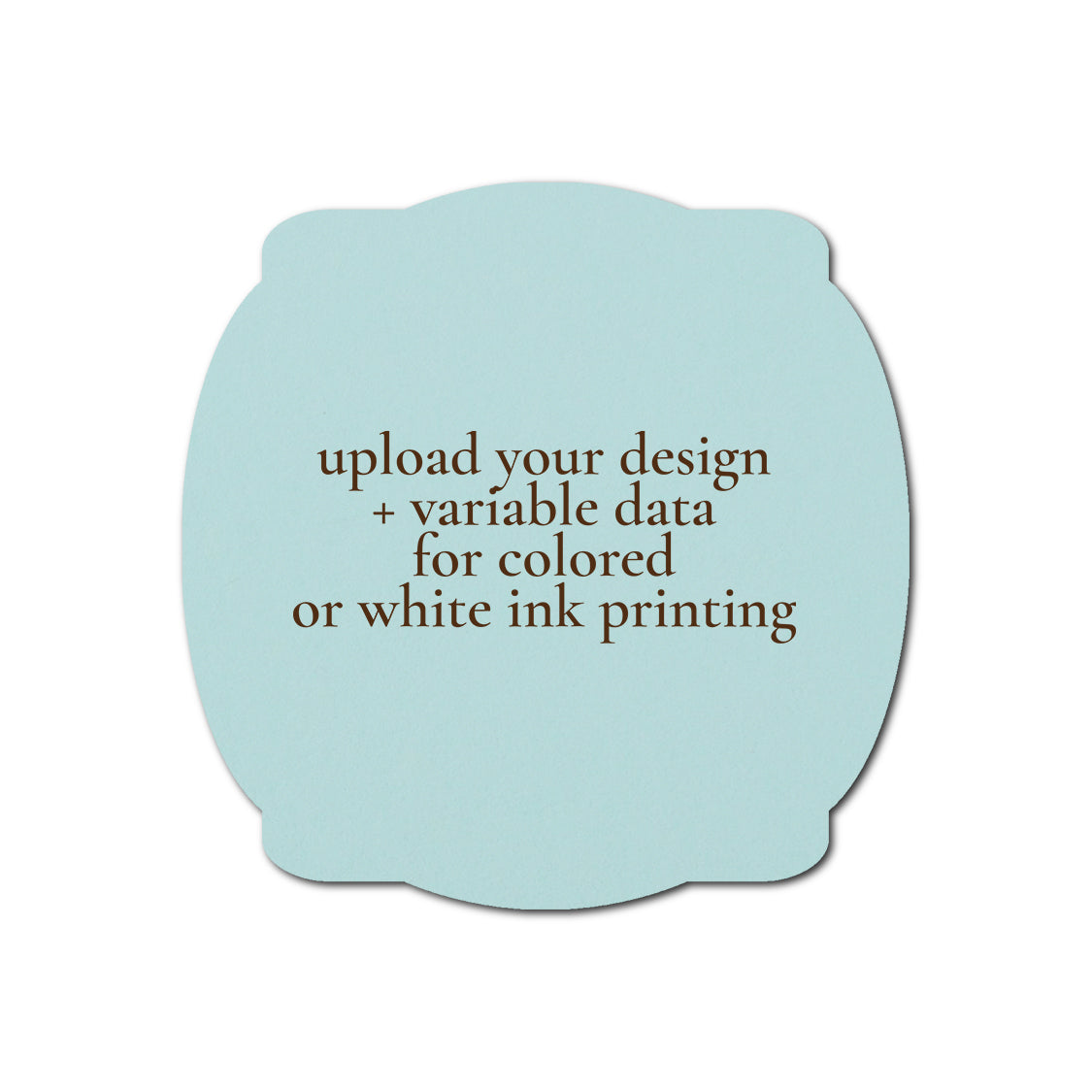 Individually Personalized Wedding Prints on Diecut Cardstock - Shape S64