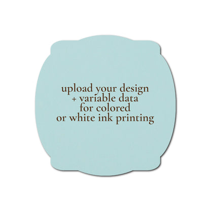 Individually Personalized Wedding Prints on Diecut Cardstock - Shape S64