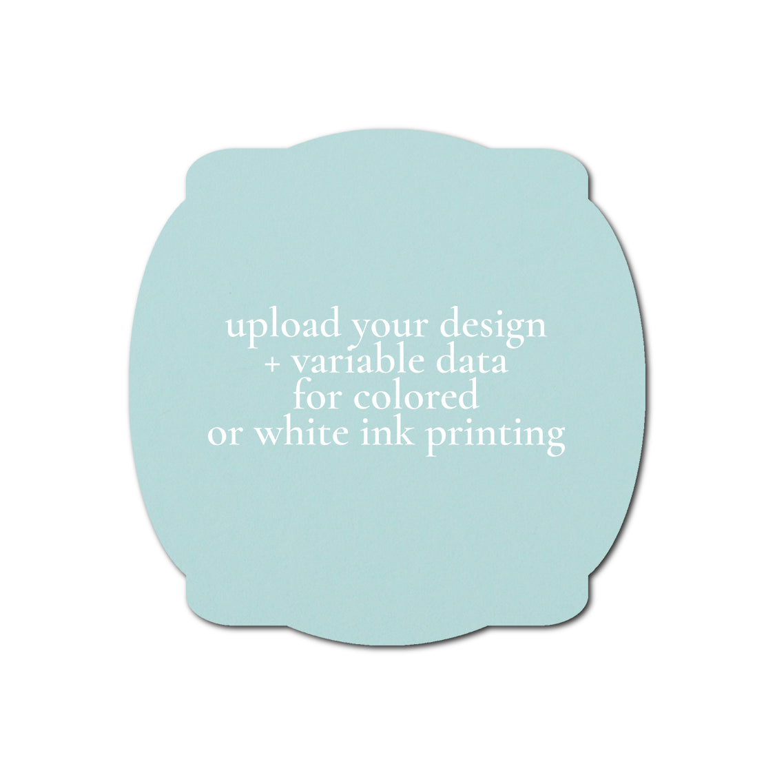 Individually Personalized Wedding Prints on Diecut Cardstock - Shape S64