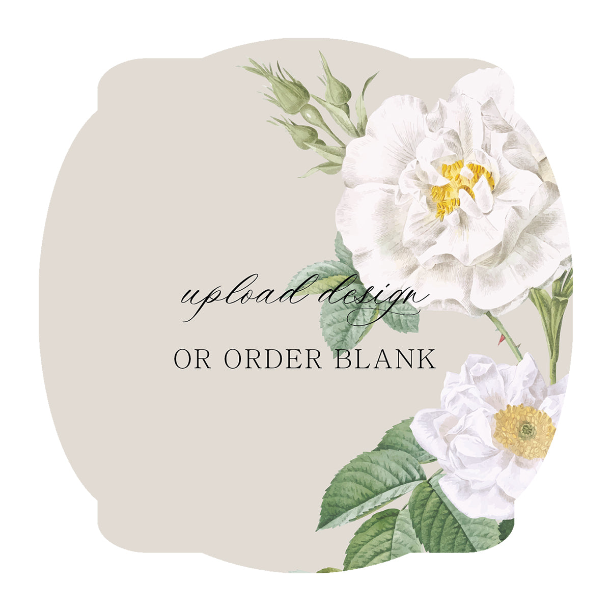 Custom Wedding Prints on Diecut Shaped Cardstock | Shape S64