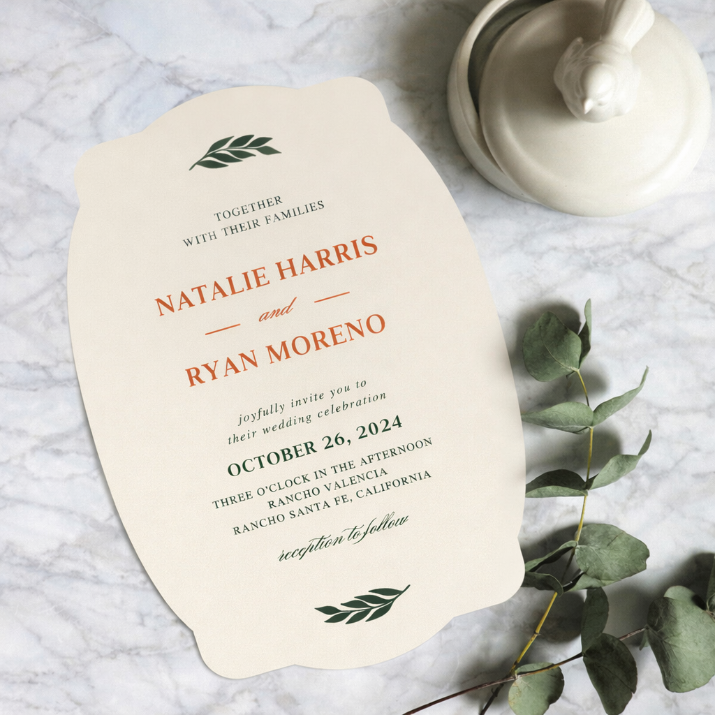 Personalized Wedding Cards | Fully Custom Print | Signature Shape S64