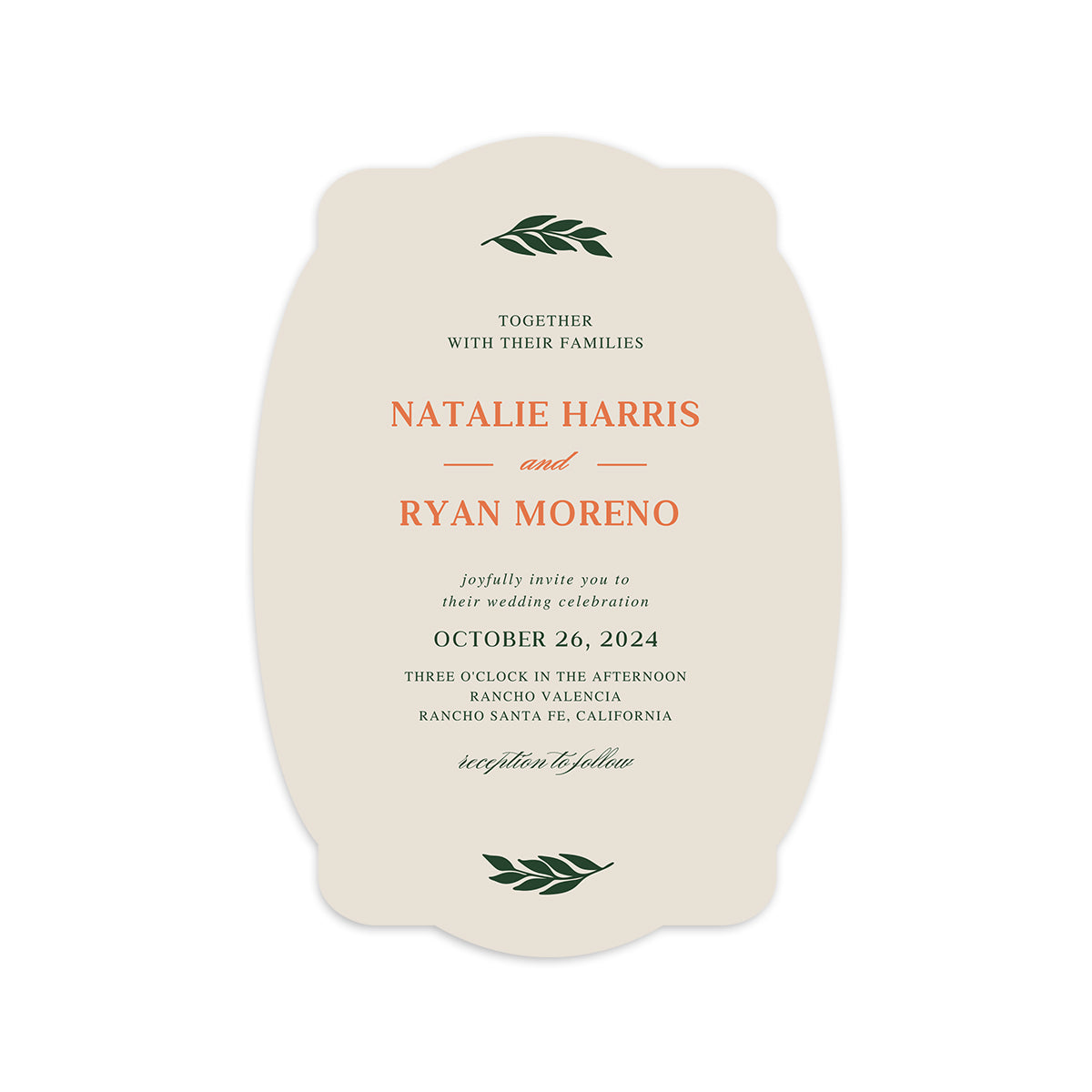 Personalized Wedding Cards | Fully Custom Print | Signature Shape S64