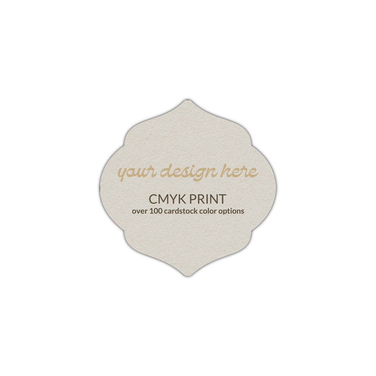 Shape S7 Diecut Card | CMYK Print | 5" x 5"
