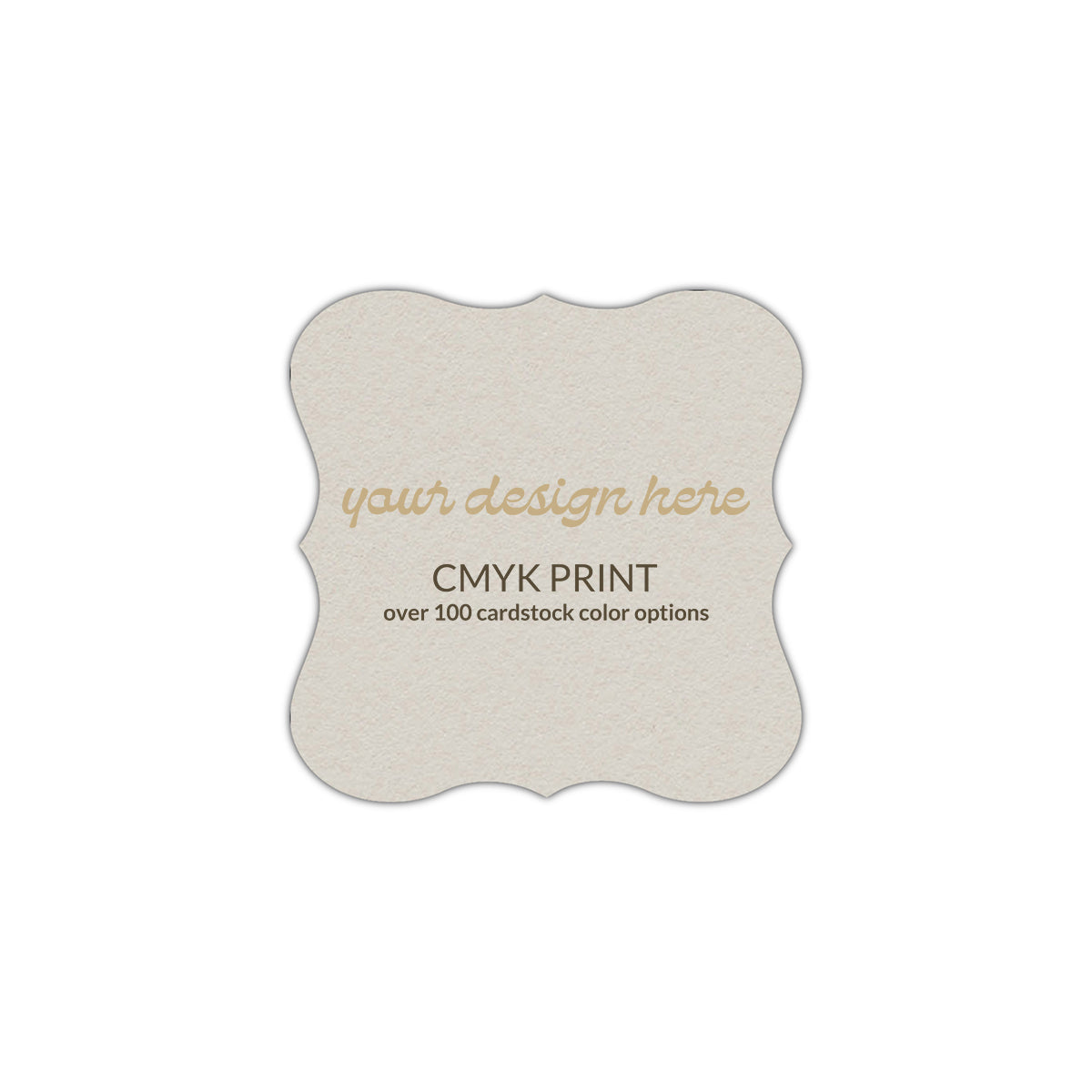 Shape S70 Diecut Card | CMYK Print | 5" x 5"