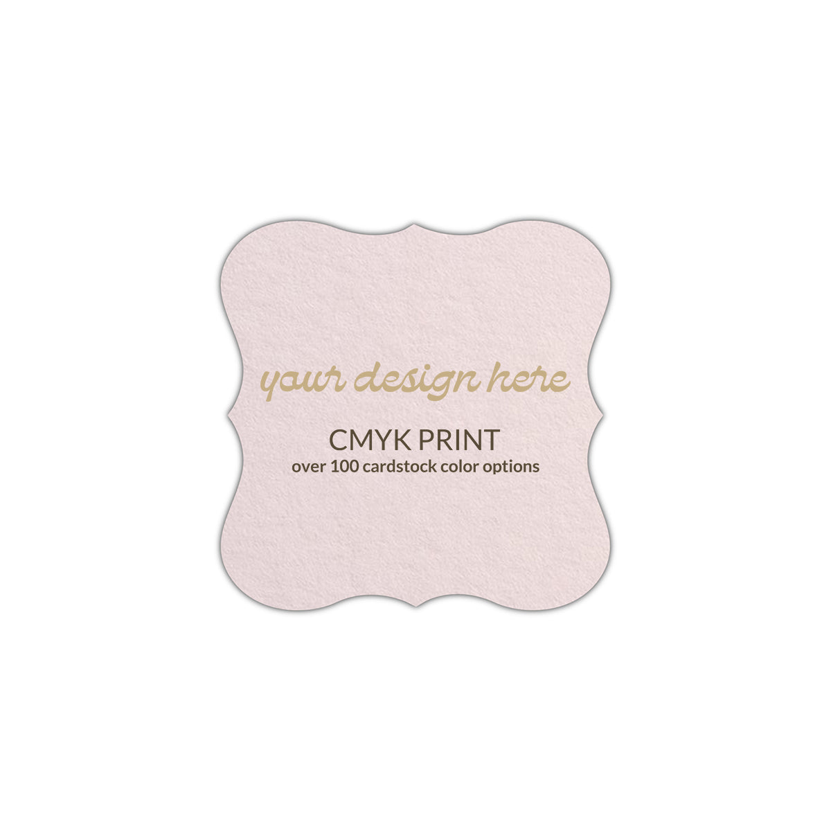 Shape S70 Diecut Card | CMYK Print | 6" x 6"