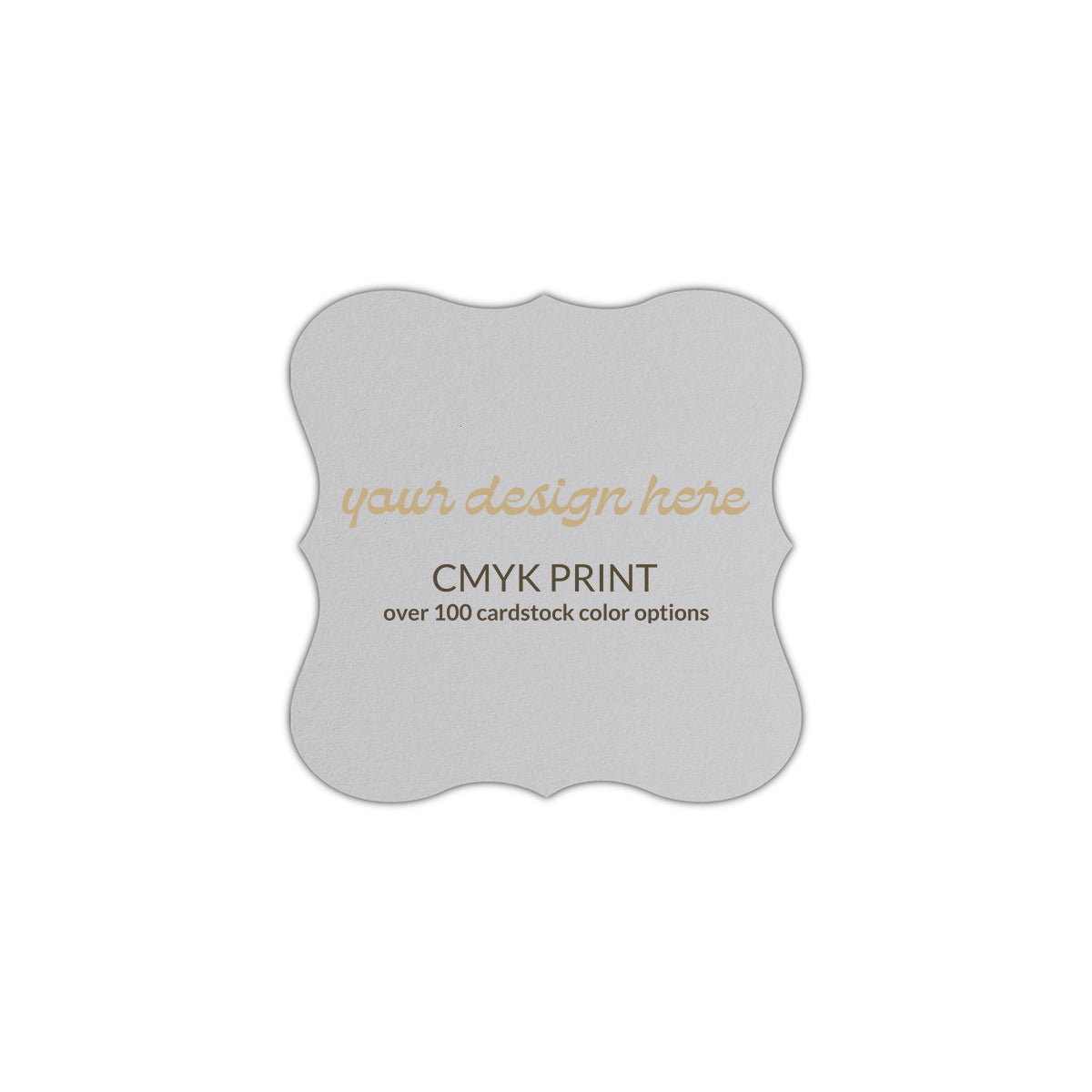 Shape S70 Diecut Card | CMYK Print | 7" x 7"