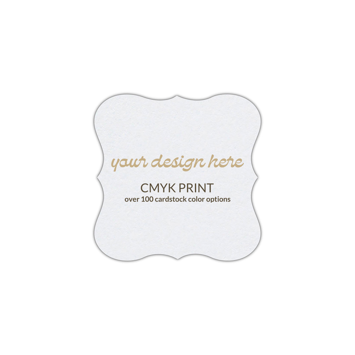 Shape S70 Diecut Card | CMYK Print | 4" x 4"