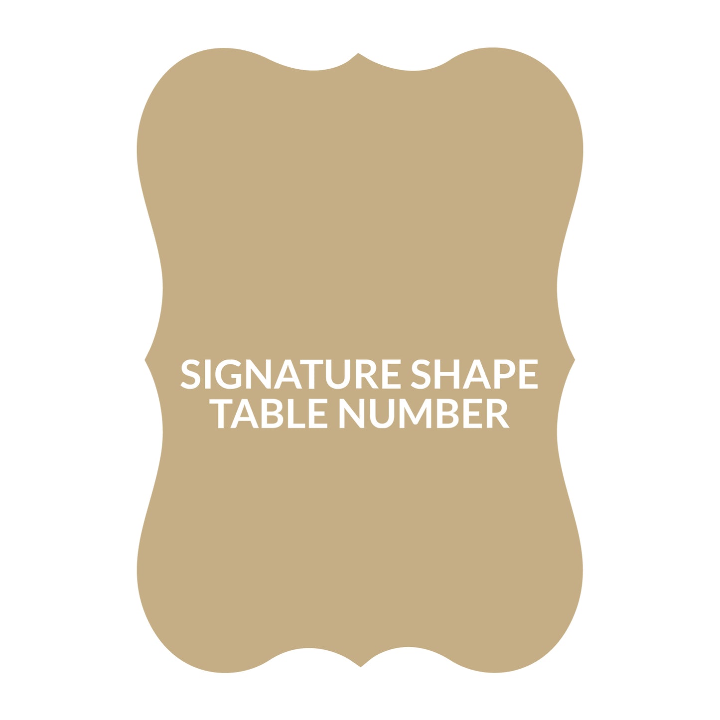 Full Color Print | Signature Shape | Custom Table Number - Shape S70