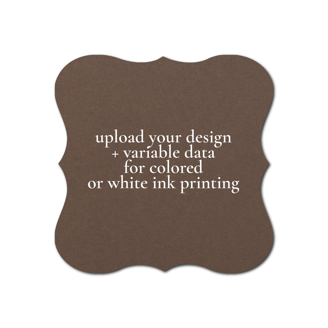 Individually Personalized Wedding Prints on Diecut Cardstock - Shape S70
