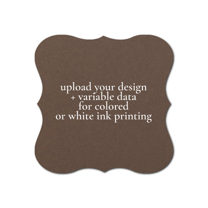 Individually Personalized Wedding Prints on Diecut Cardstock - Shape S70