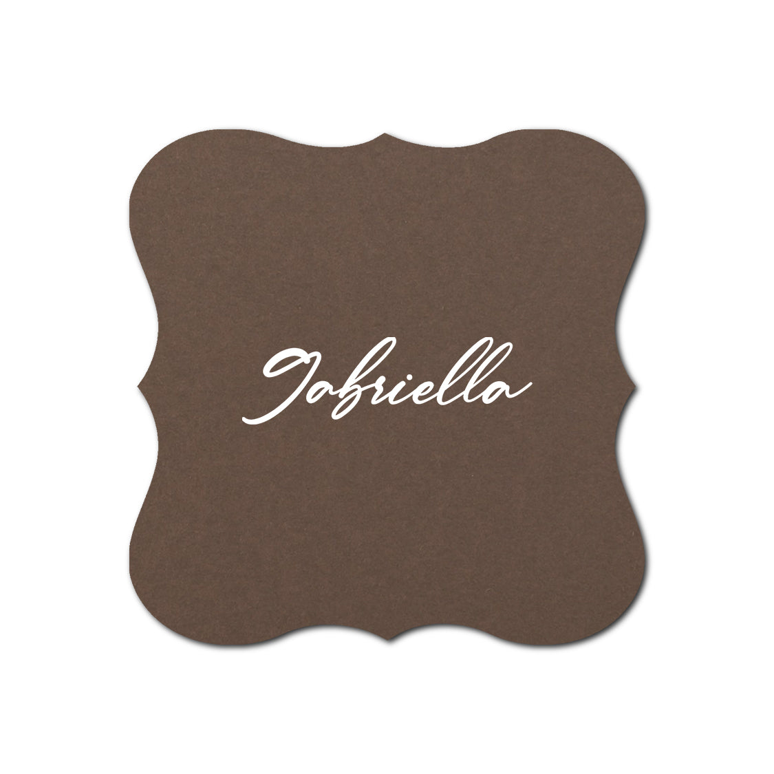 Individually Personalized Wedding Prints on Diecut Cardstock - Shape S70