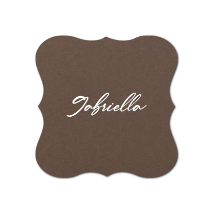 Individually Personalized Wedding Prints on Diecut Cardstock - Shape S70
