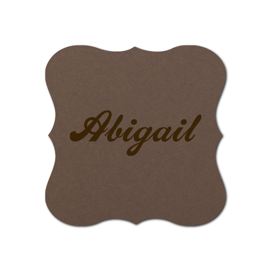 Individually Personalized Wedding Prints on Diecut Cardstock - Shape S70