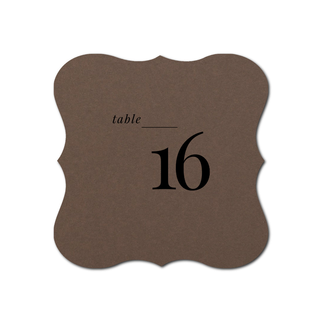 Individually Personalized Wedding Prints on Diecut Cardstock - Shape S70