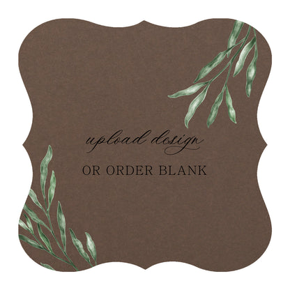 Custom Wedding Prints on Diecut Shaped Cardstock | Shape S70