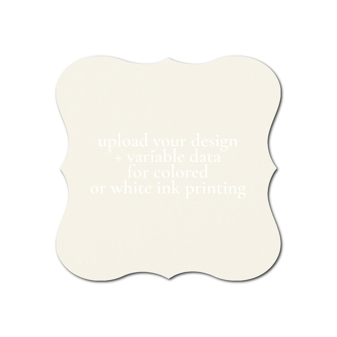 Individually Personalized Wedding Prints on Diecut Cardstock - Shape S70
