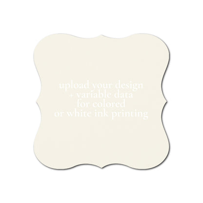 Individually Personalized Wedding Prints on Diecut Cardstock - Shape S70