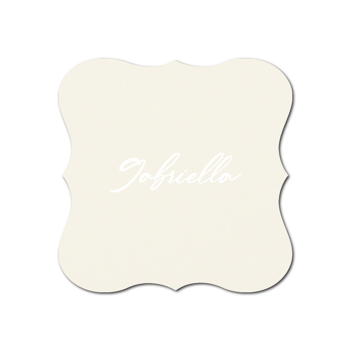 Individually Personalized Wedding Prints on Diecut Cardstock - Shape S70