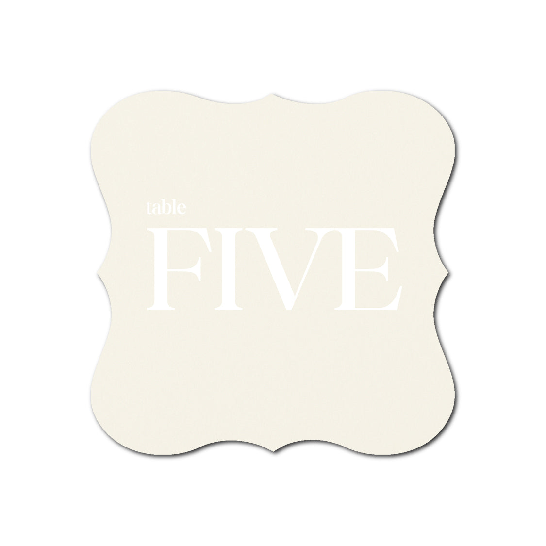 Individually Personalized Wedding Prints on Diecut Cardstock - Shape S70
