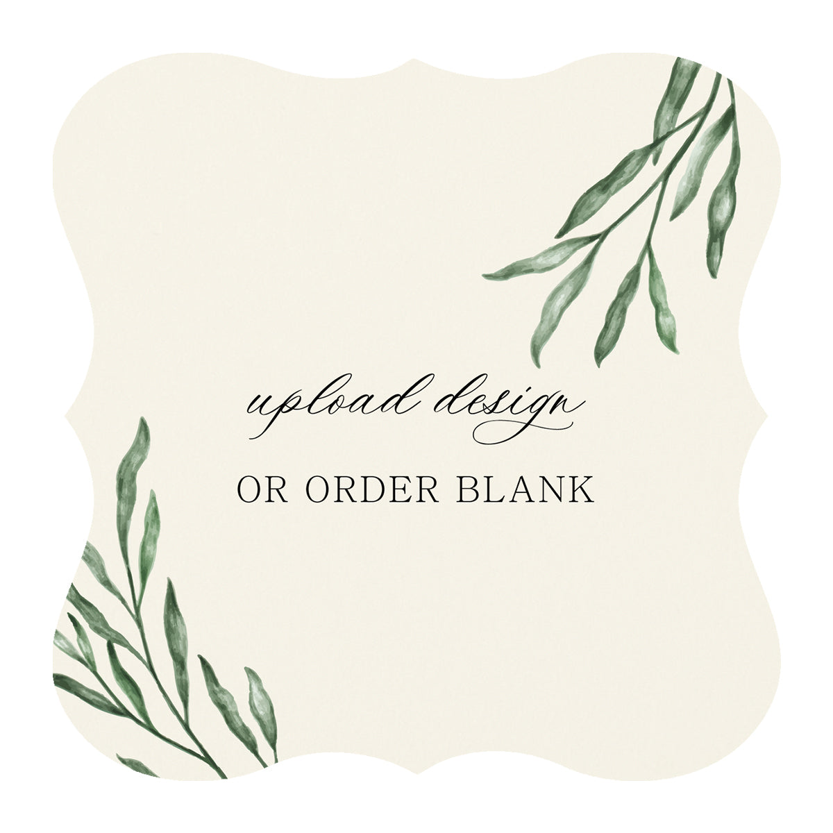 Custom Wedding Prints on Diecut Shaped Cardstock | Shape S70