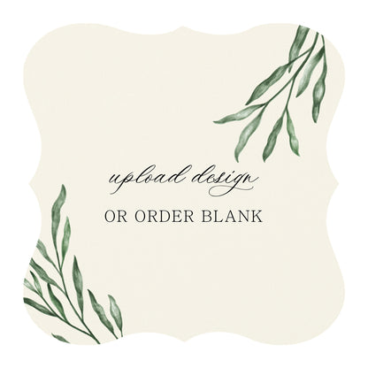 Custom Wedding Prints on Diecut Shaped Cardstock | Shape S70