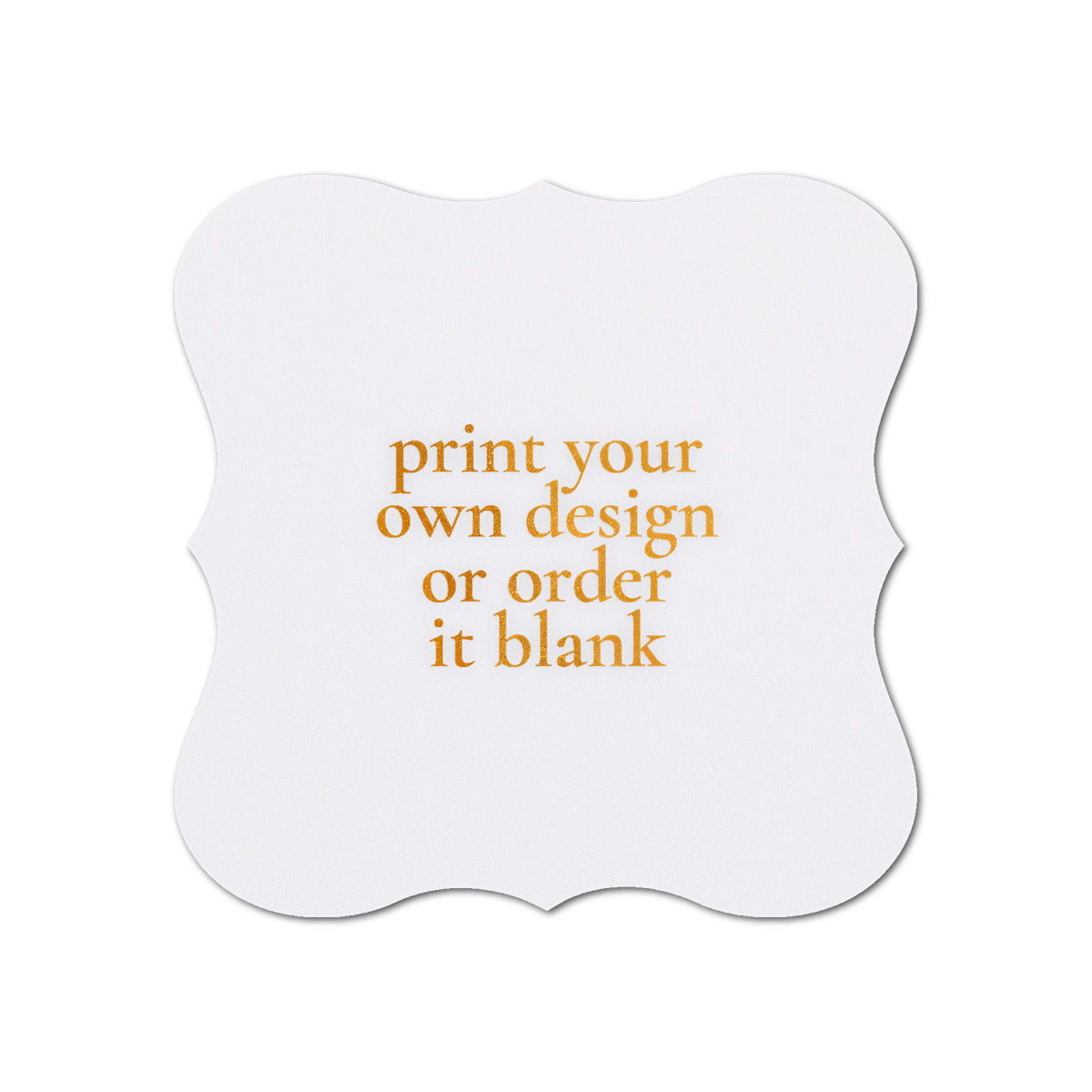 Custom Wedding Prints on Diecut Shaped Cardstock | Shape S70