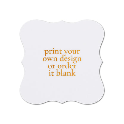 Custom Wedding Prints on Diecut Shaped Cardstock | Shape S70