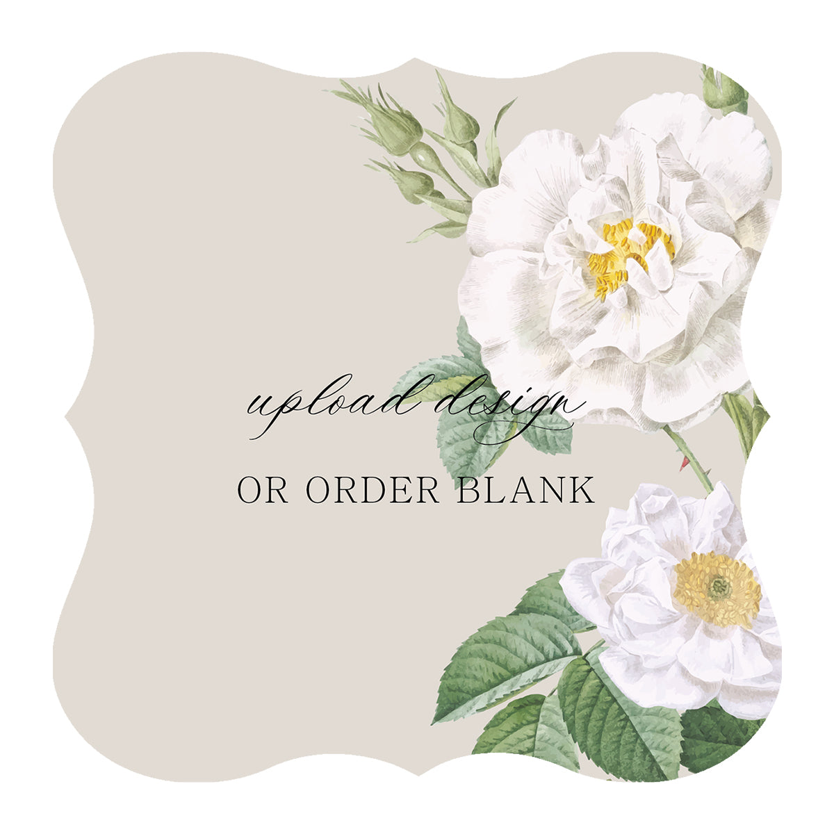Custom Wedding Prints on Diecut Shaped Cardstock | Shape S70