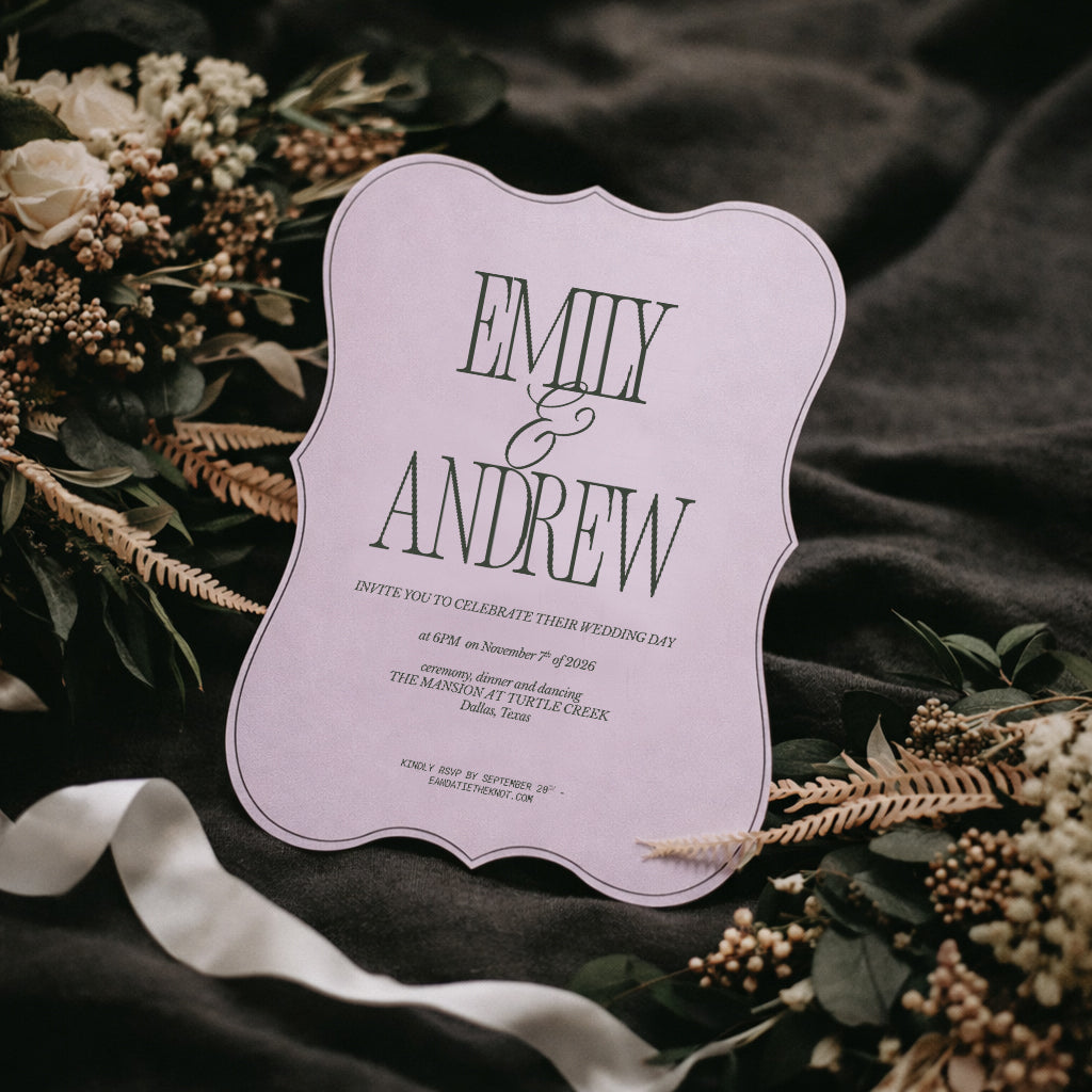 Personalized Wedding Cards | Fully Custom Print | Signature Shape S70