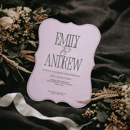 Personalized Wedding Cards | Fully Custom Print | Signature Shape S70