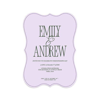 Personalized Wedding Cards | Fully Custom Print | Signature Shape S70