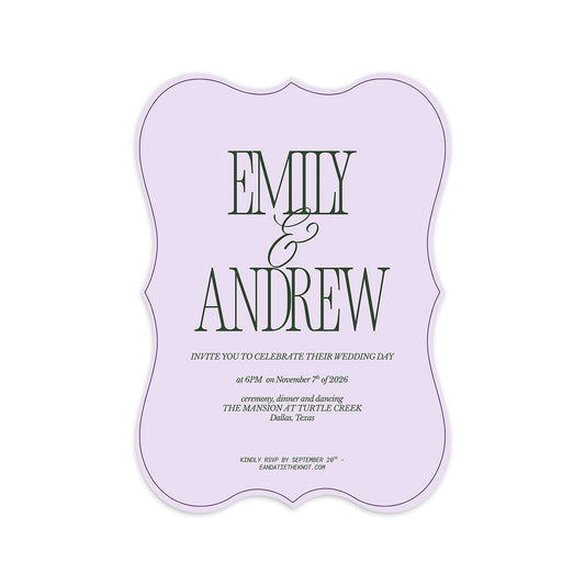Personalized Wedding Cards | Fully Custom Print | Signature Shape S70