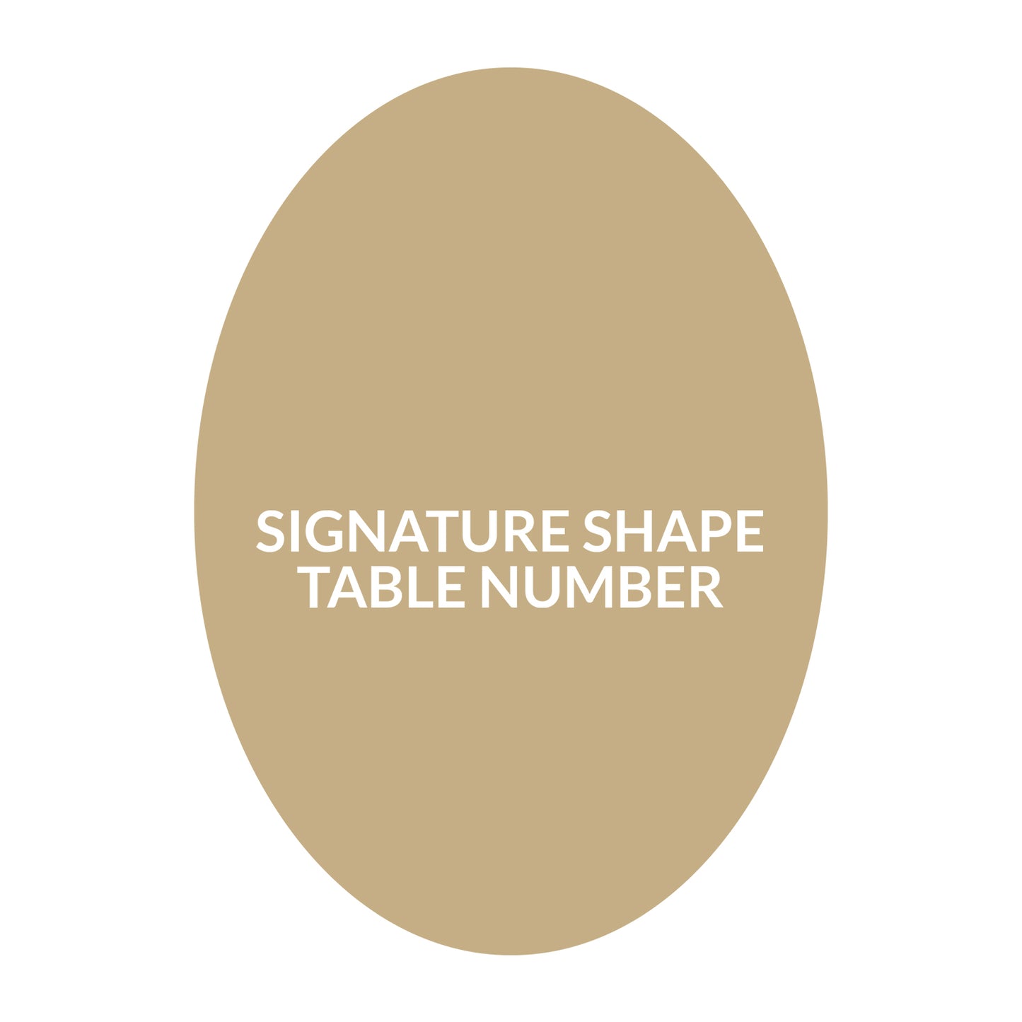 Full Color Print | Signature Shape | Custom Table Number - Shape S72