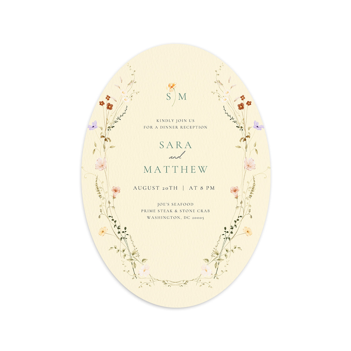 Personalized Wedding Cards | Fully Custom Print | Signature Shape S72